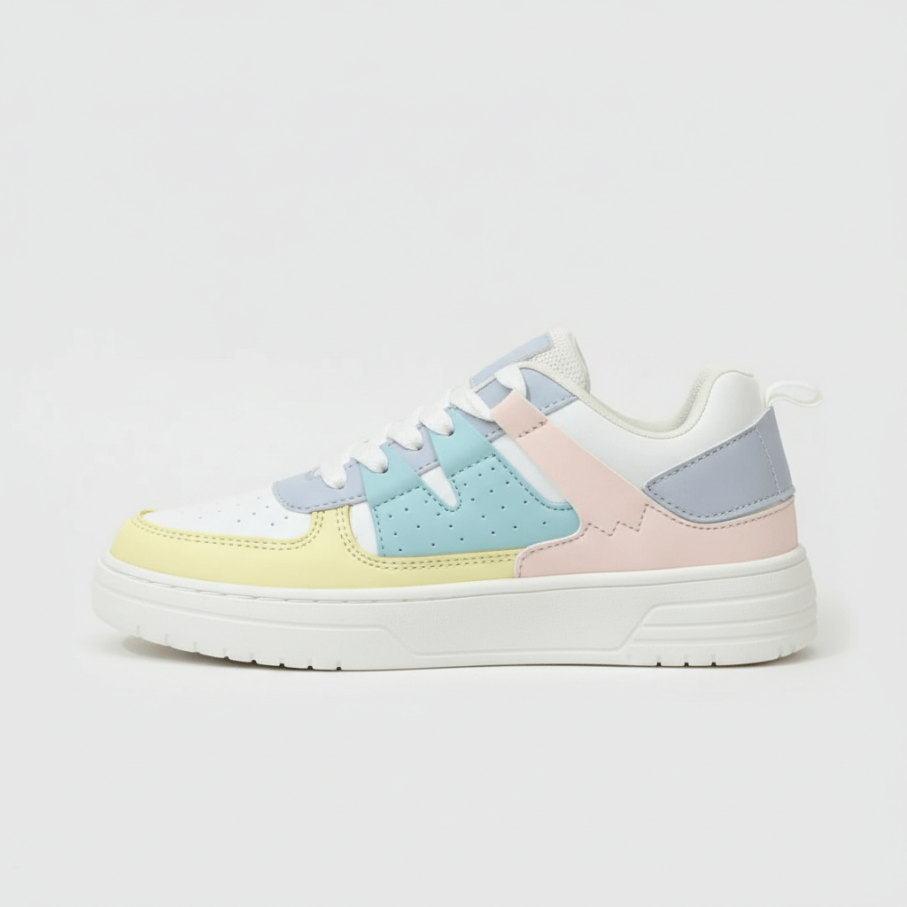 Fashionable High Top Sneakers with Thick Sole