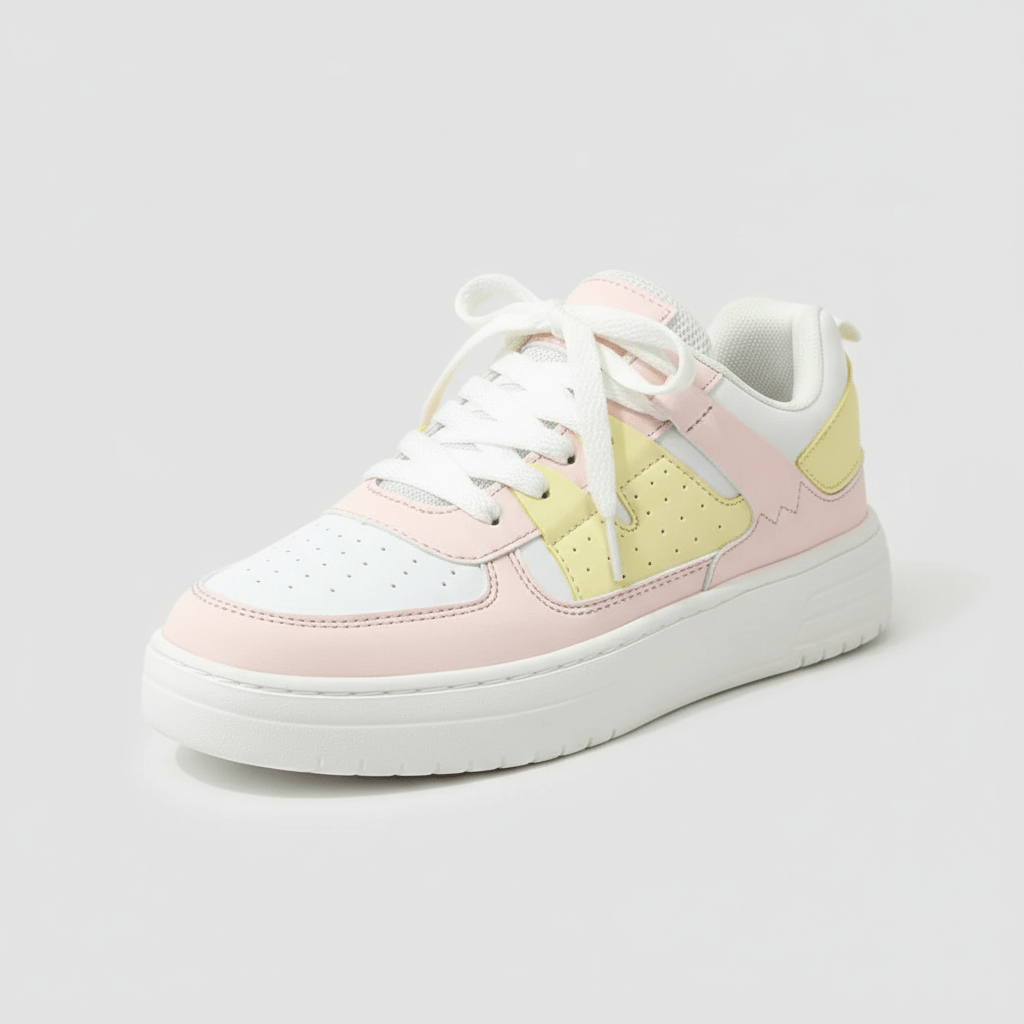Fashionable High Top Sneakers with Thick Sole
