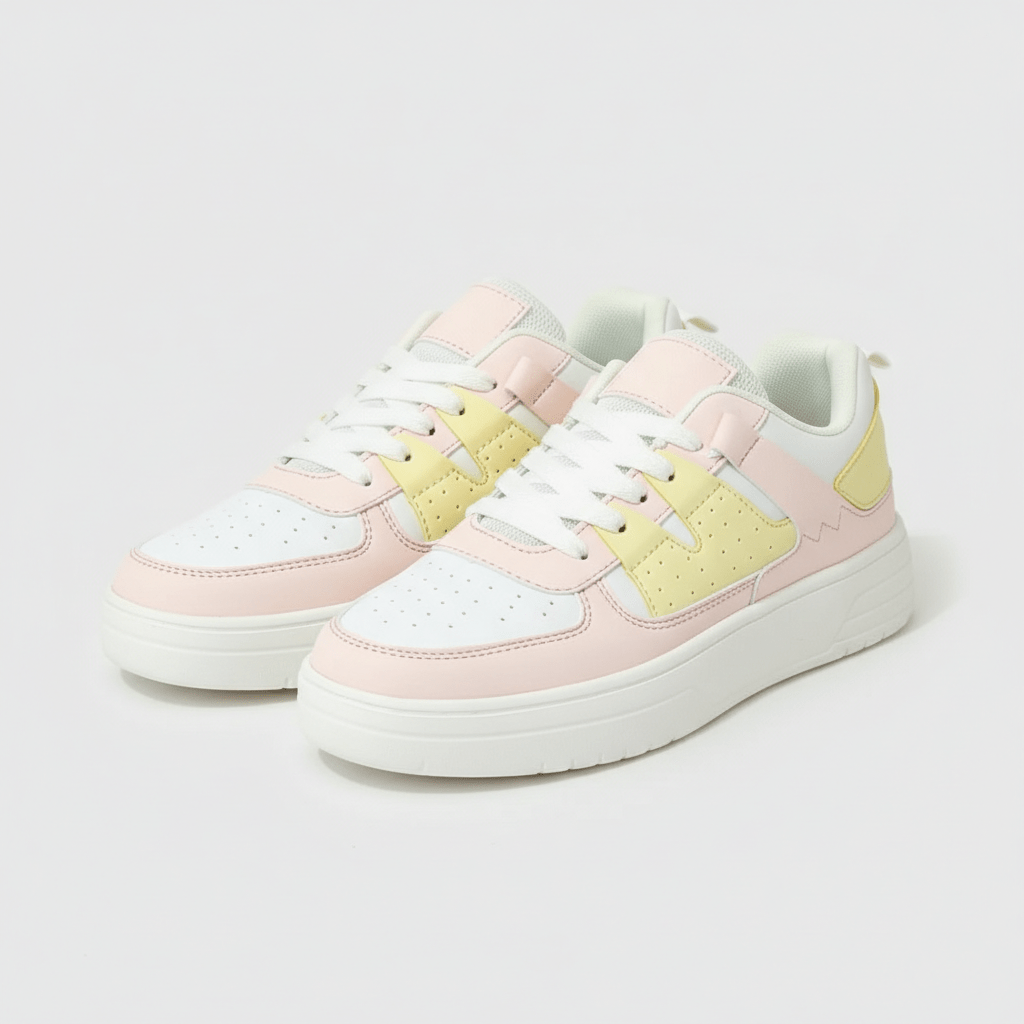 Fashionable High Top Sneakers with Thick Sole