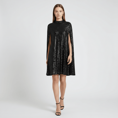 Glamorous Sequin Party Dress with Bell Sleeves