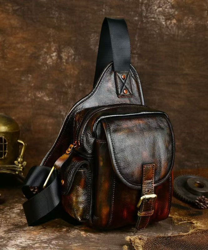 Leather Backpack For Everyday Use Durable Calf Leather Brown - OutfitLondon