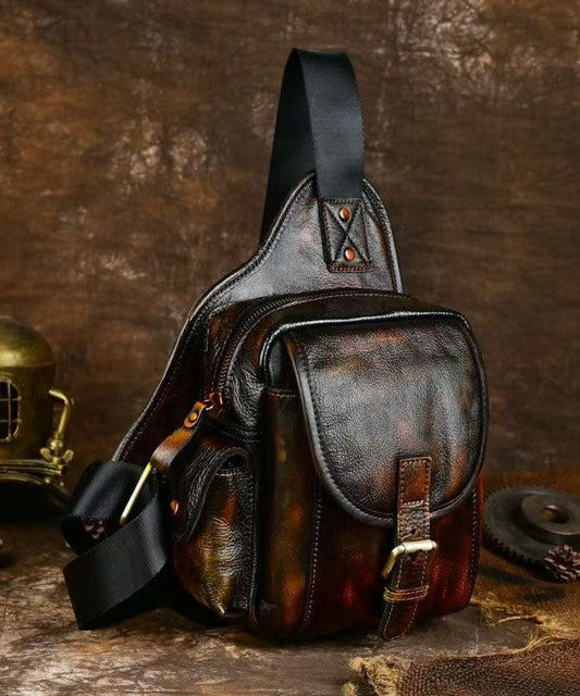 Leather Backpack For Everyday Use Durable Calf Leather Brown - OutfitLondon