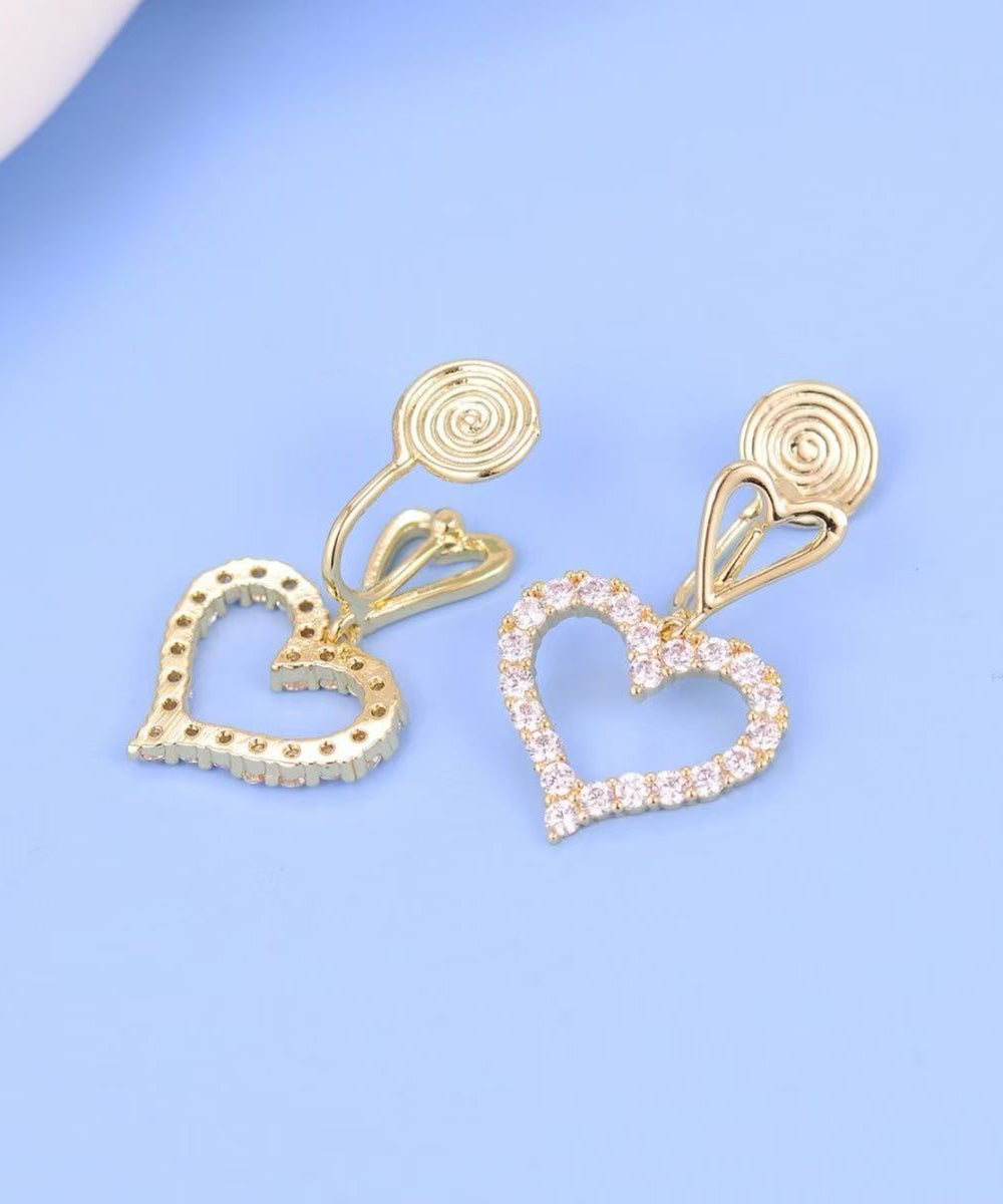 Women's Gold Plated Silver Zircon Drop Earrings - OutfitLondon