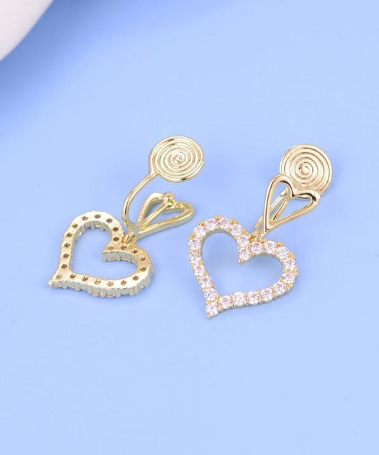 Women's Gold Plated Silver Zircon Drop Earrings - OutfitLondon