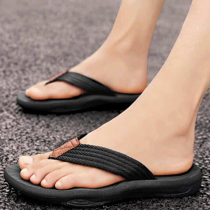 Comfortable Arch Support Flip Flop Sandals Black