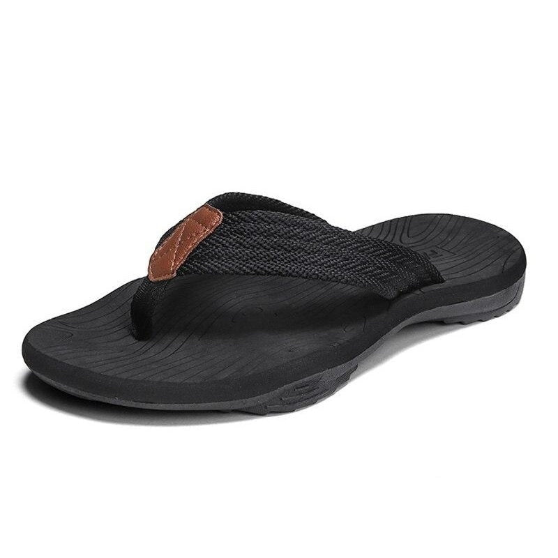 Comfortable Arch Support Flip Flop Sandals Black - OutfitLondon