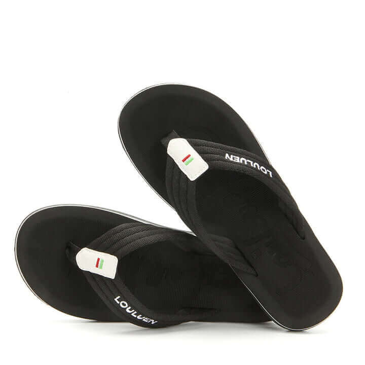 Relaxing Gel Flip Flops - Breathable Soft Sandals Black