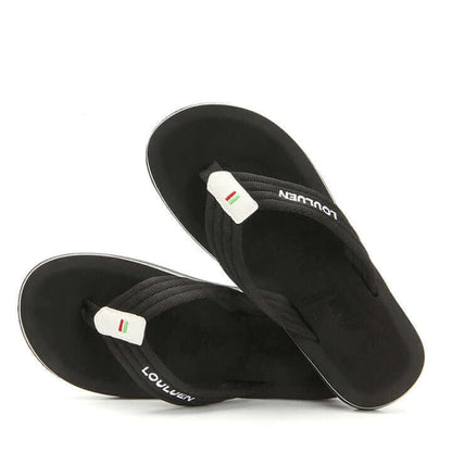 Relaxing Gel Flip Flops - Breathable Soft Sandals Black