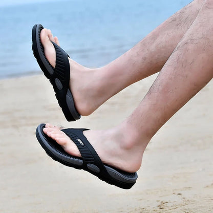 Comfortable Orthopedic Flip Flop Sandals Black