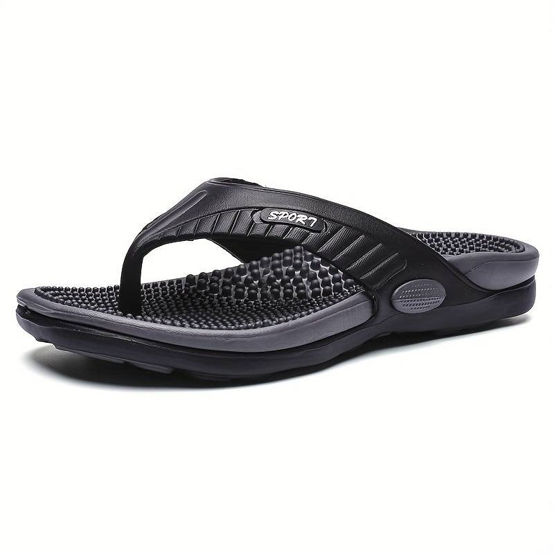 Comfortable Orthopedic Flip Flop Sandals Black - OutfitLondon