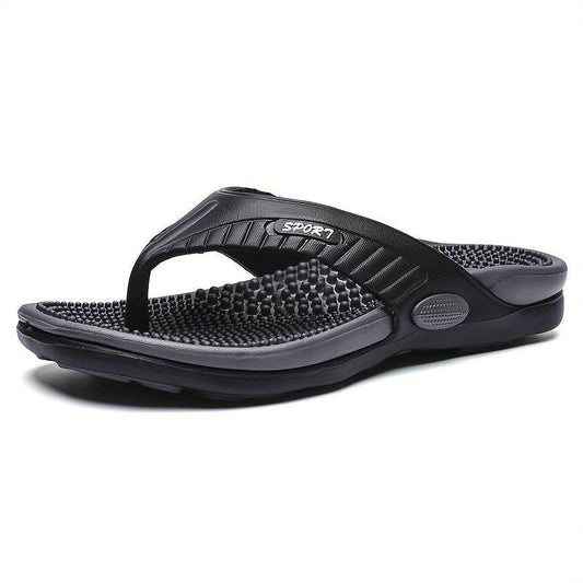Comfortable Orthopedic Flip Flop Sandals Black - OutfitLondon