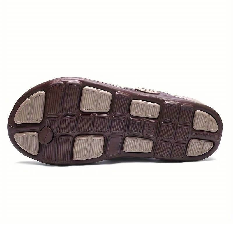Comfortable Contoured Flip Flop Sandals Brown