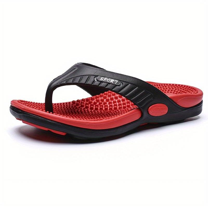 Comfortable Orthopedic Flip Flop Sandals Red - OutfitLondon
