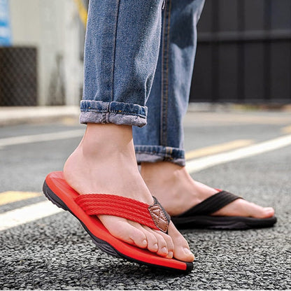 Comfortable Arch Support Flip Flop Sandals Red