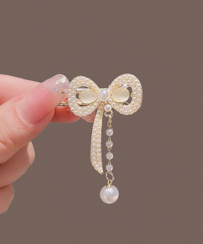 Women's Gold Copper Hairpin Beaded Pom Pom Accessory - OutfitLondon