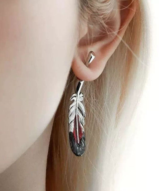 Women's Chinese Style Earrings Copper Enamel Silk - OutfitLondon