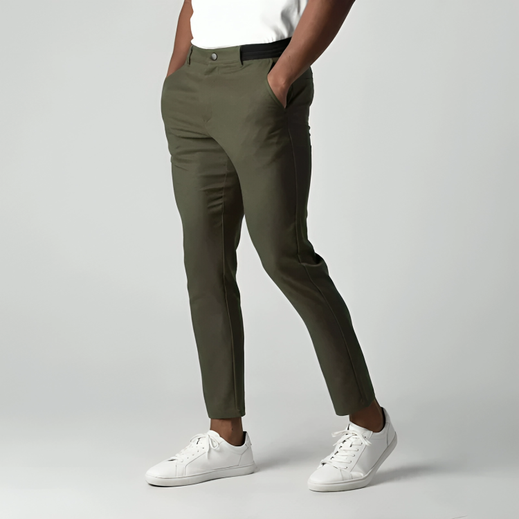 Comfortable Fit Chino Pants - Relaxed Hip Slim Leg