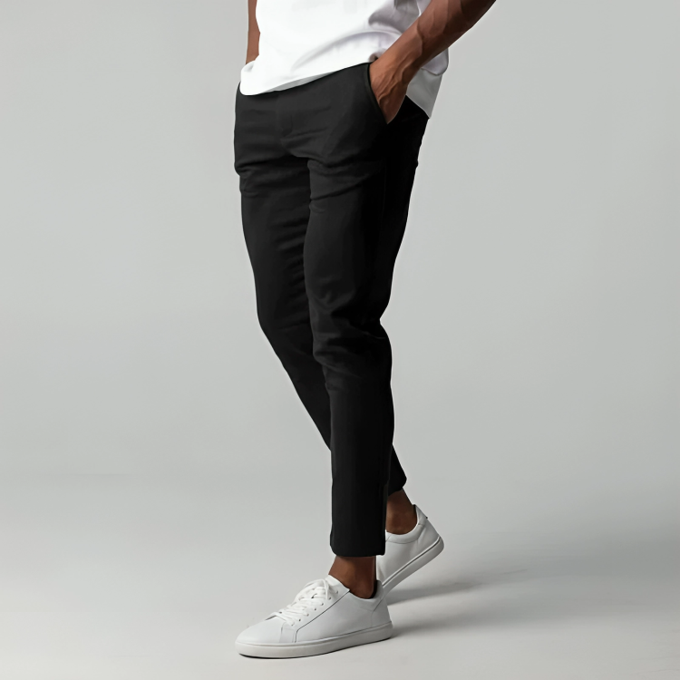 Comfortable Fit Chino Pants - Relaxed Hip Slim Leg - OutfitLondon