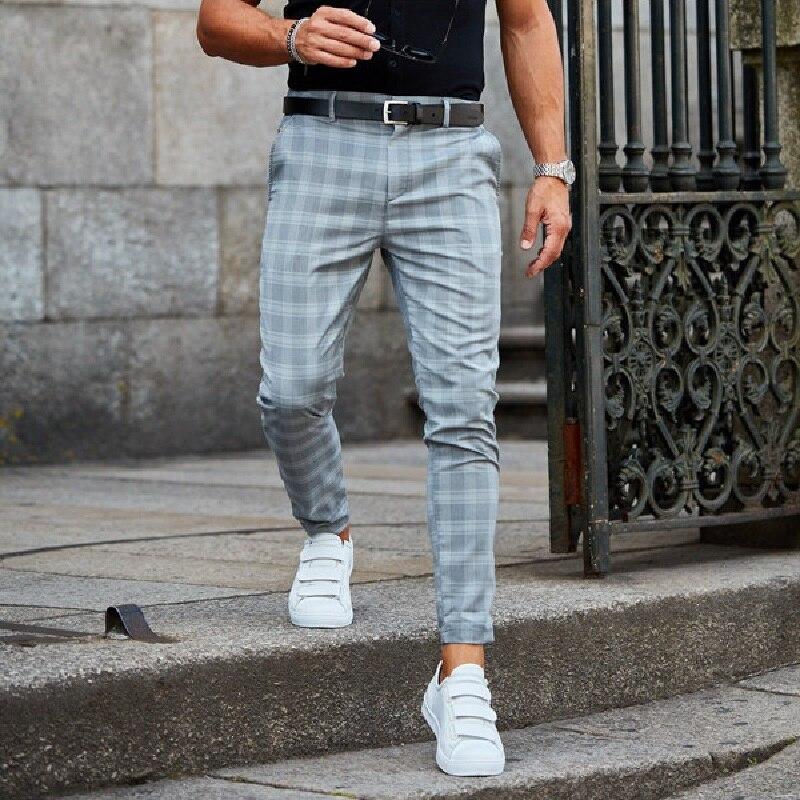 Comfortable Fit Checked Chinos Pants