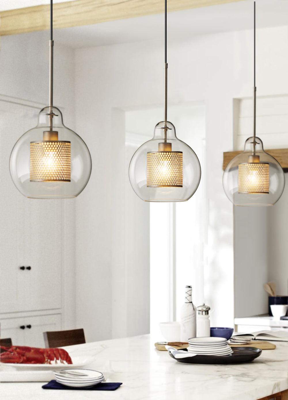 Sleek Glass Drop Pendant Light Fixture