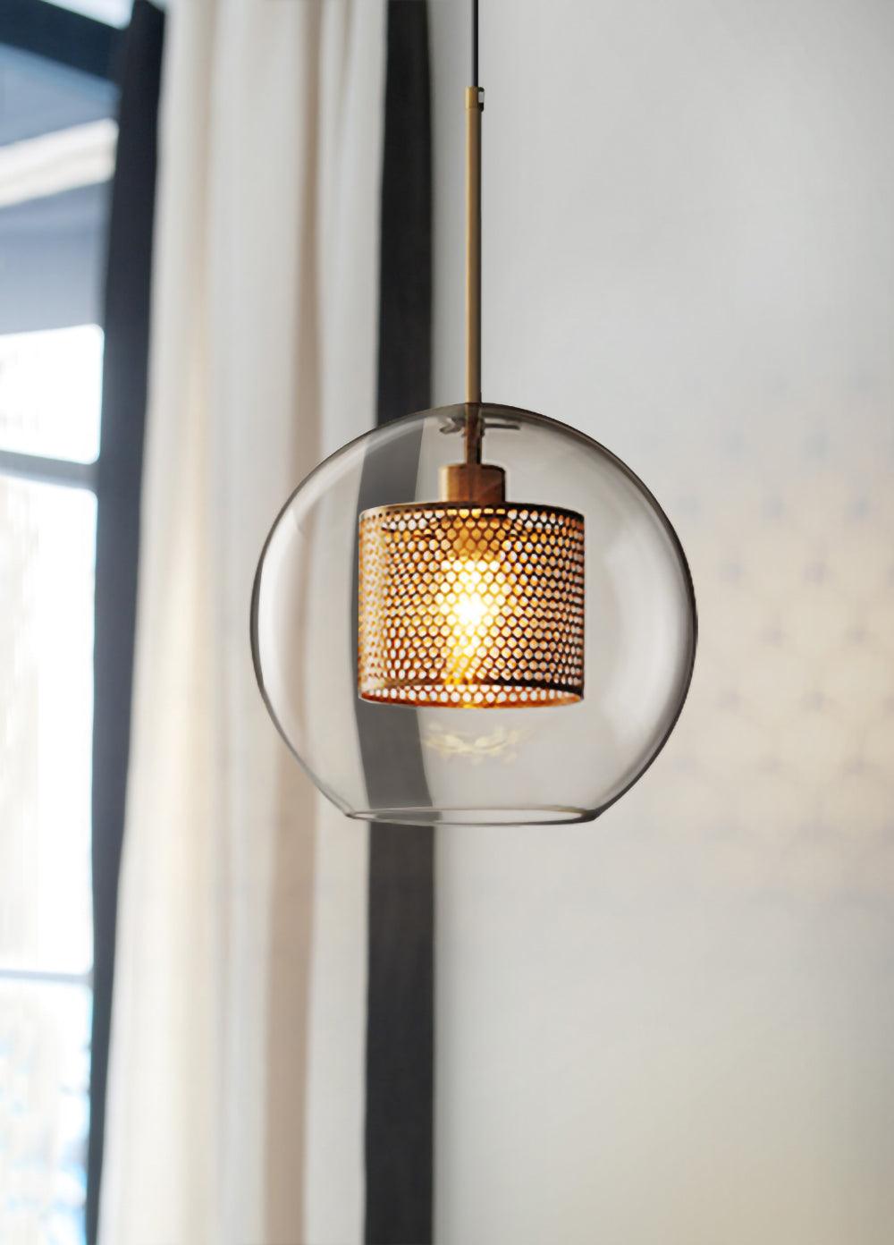 Sleek Glass Drop Pendant Light Fixture