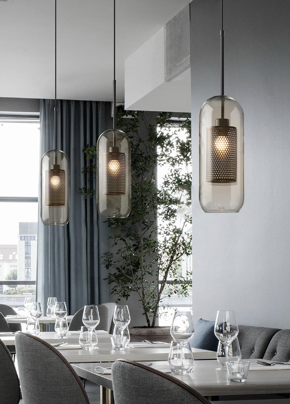 Sleek Glass Drop Pendant Light Fixture