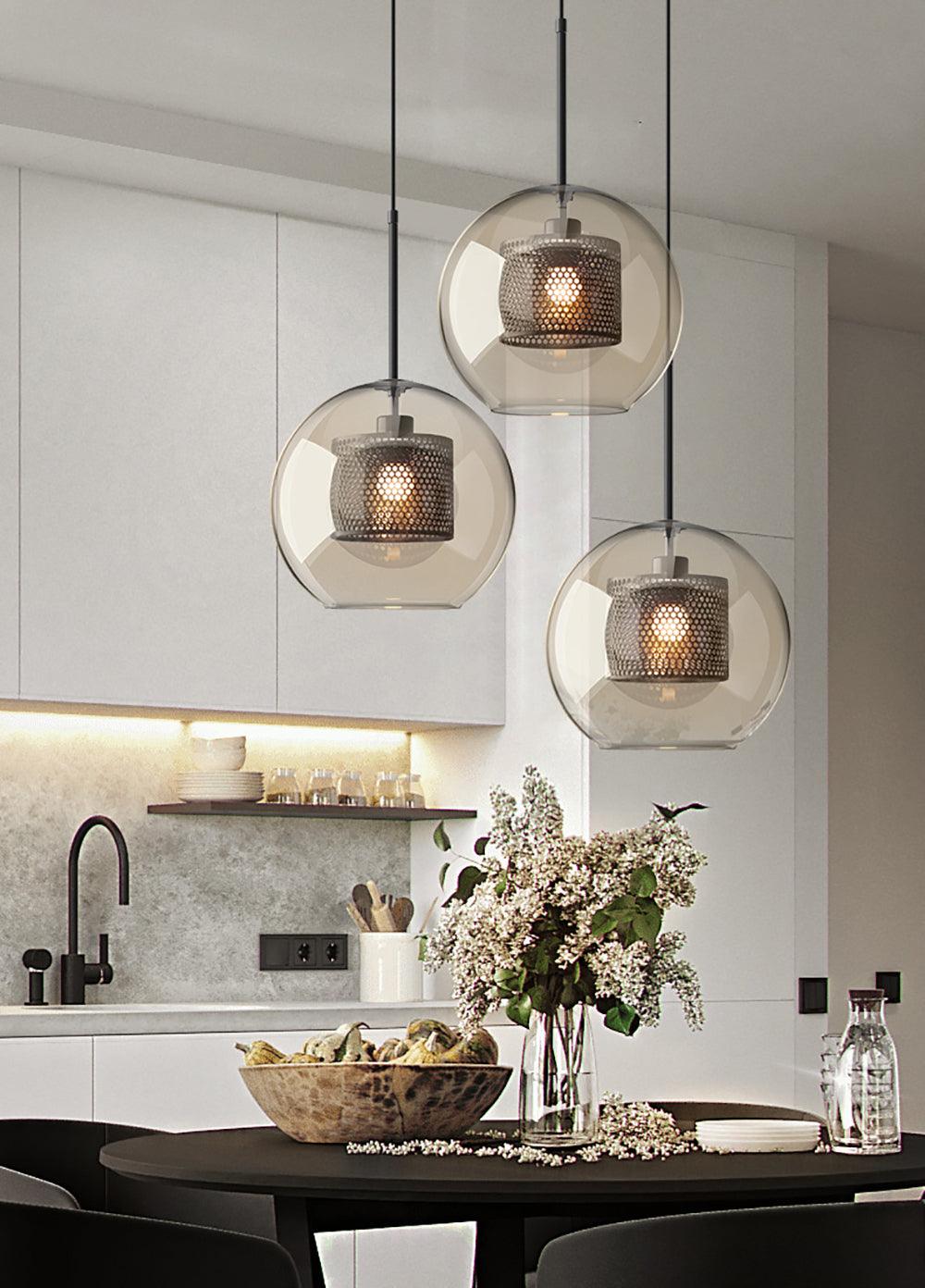 Sleek Glass Drop Pendant Light Fixture