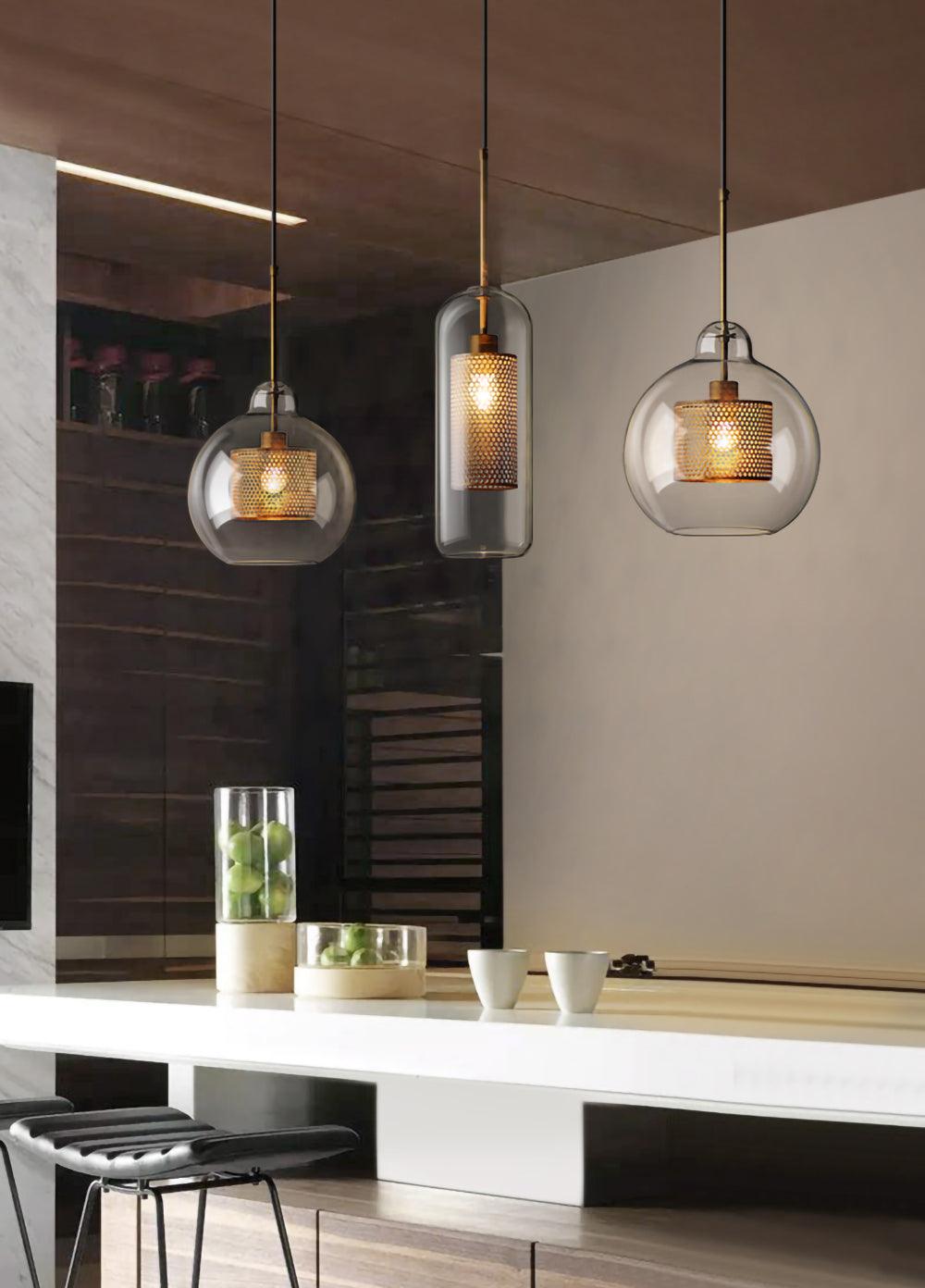 Sleek Glass Drop Pendant Light Fixture