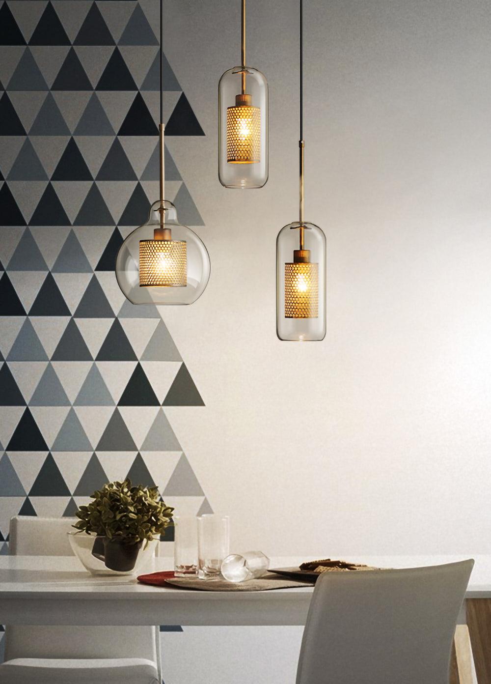Sleek Glass Drop Pendant Light Fixture