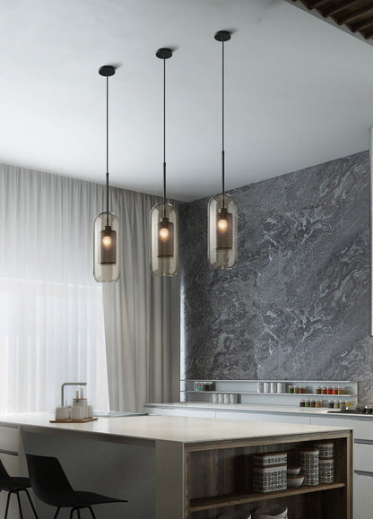 Sleek Glass Drop Pendant Light Fixture