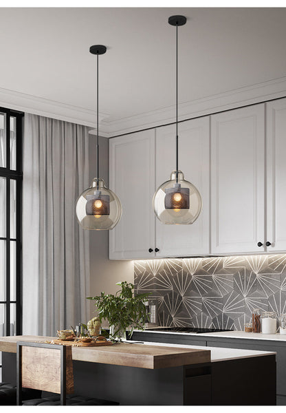 Sleek Glass Drop Pendant Light Fixture
