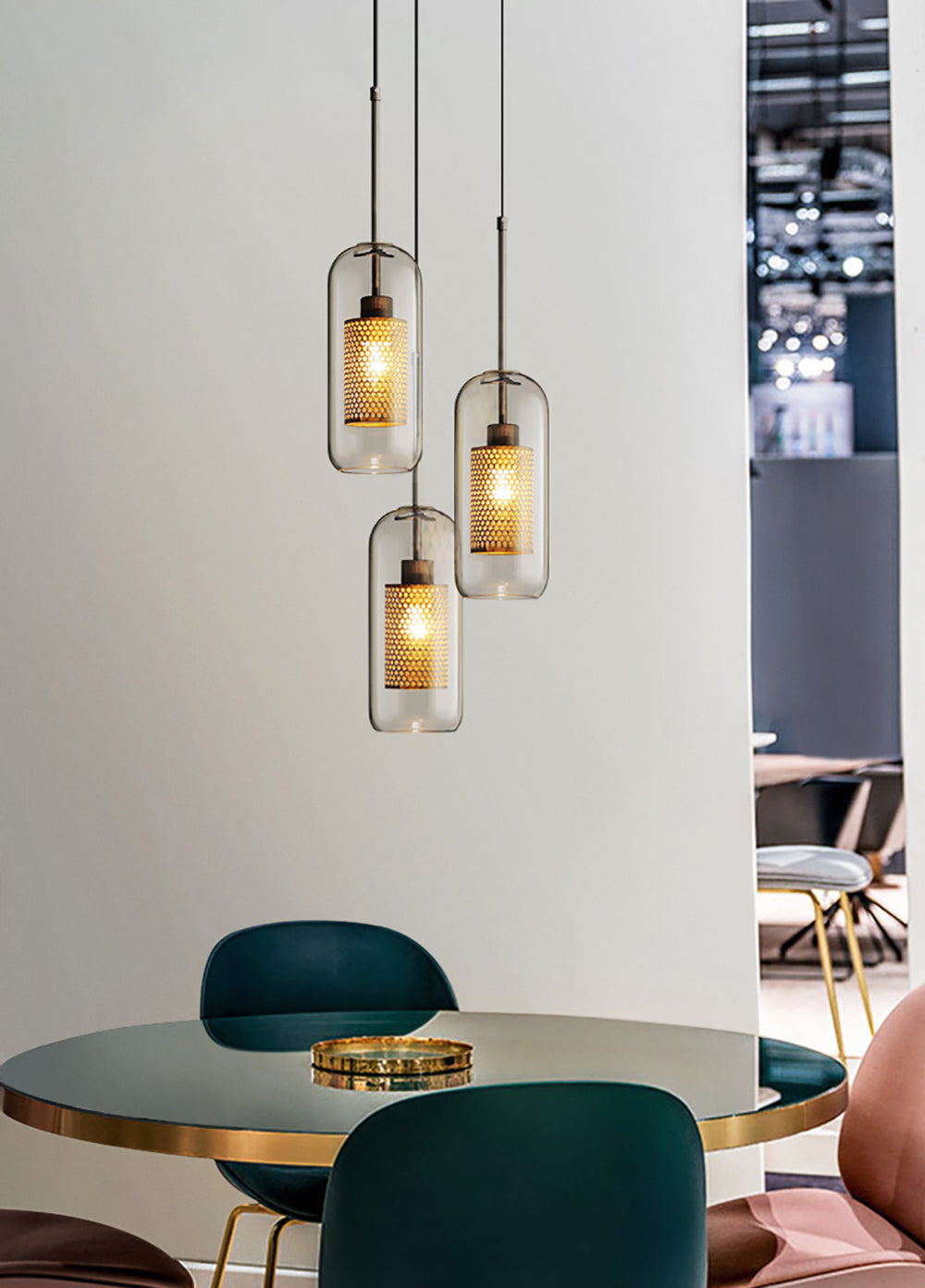 Sleek Glass Drop Pendant Light Fixture