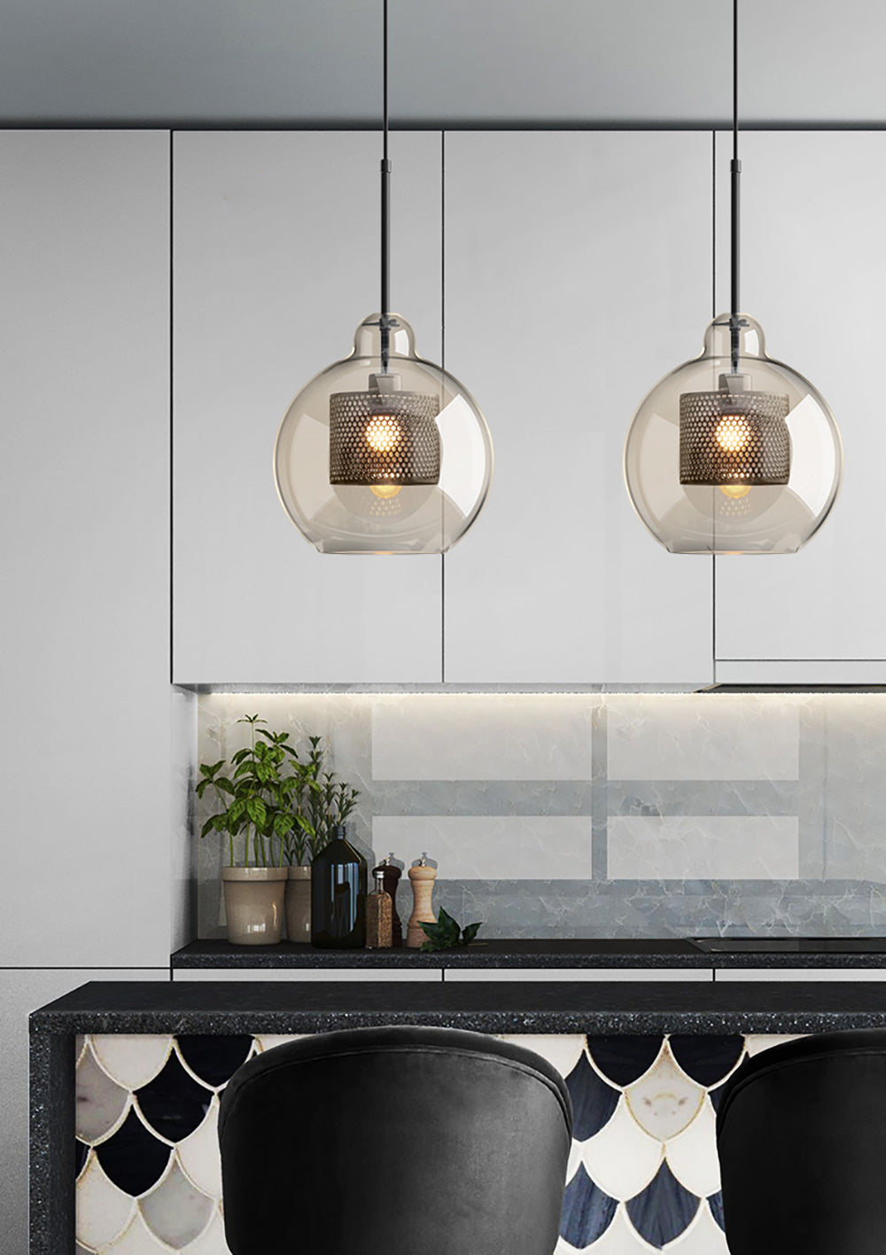 Sleek Glass Drop Pendant Light Fixture