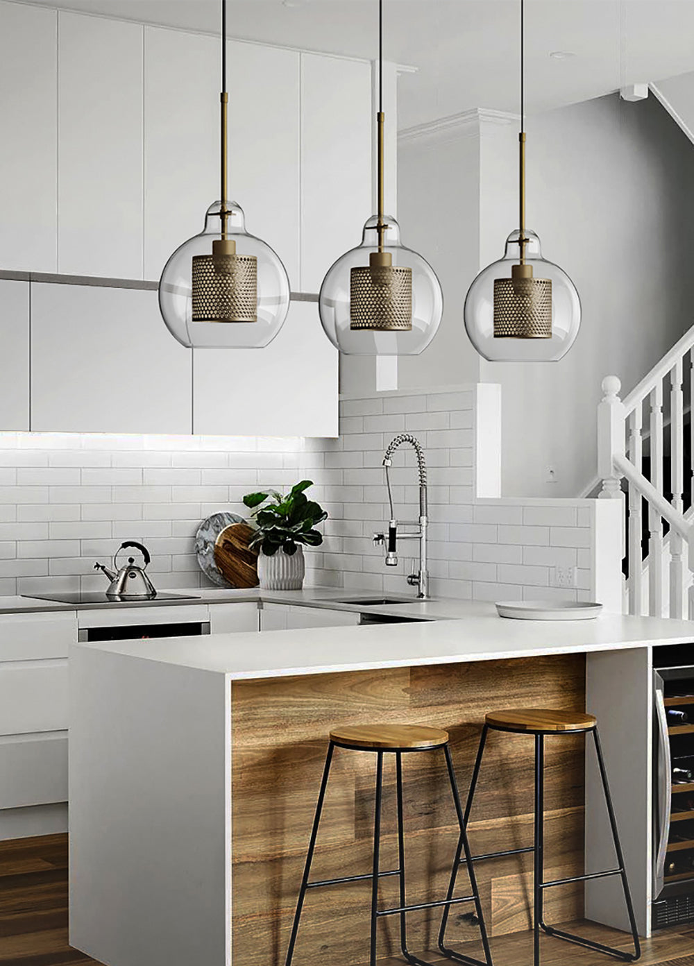 Sleek Glass Drop Pendant Light Fixture
