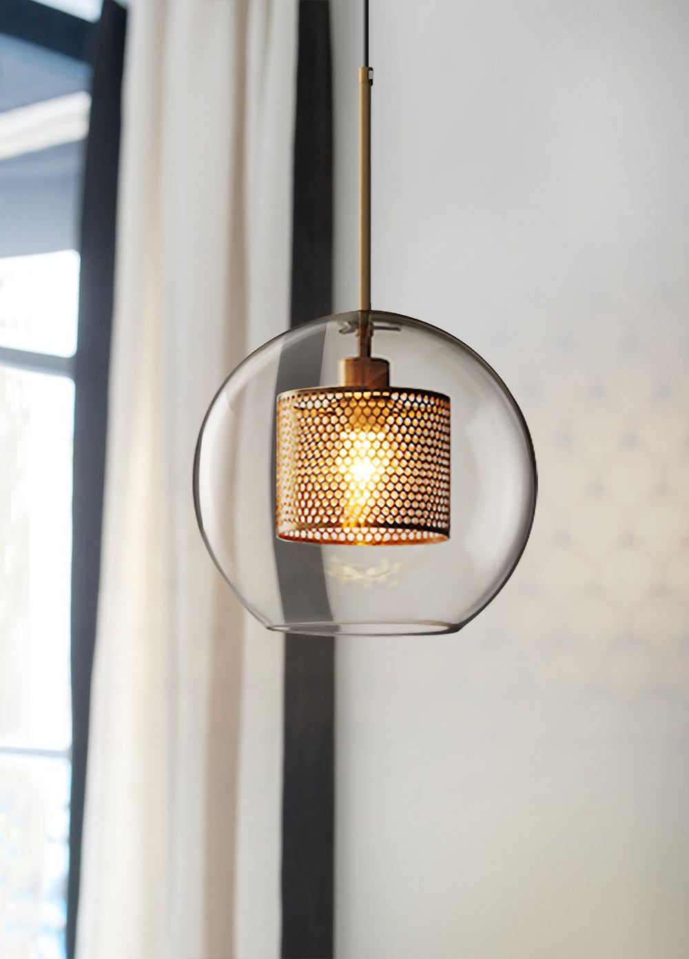 Sleek Glass Drop Pendant Light Fixture