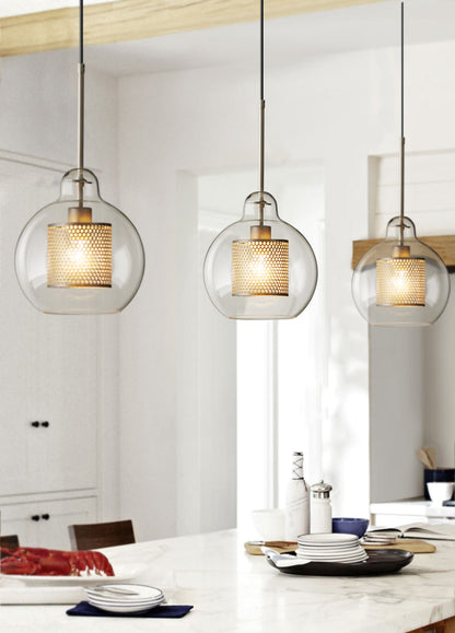 Sleek Glass Drop Pendant Light Fixture
