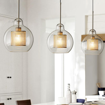 Sleek Glass Drop Pendant Light Fixture