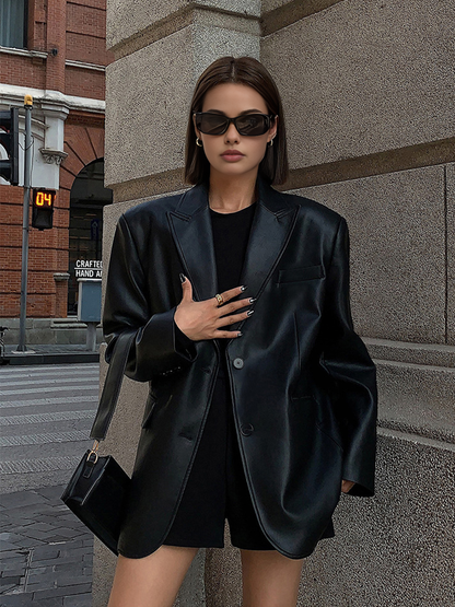 Chloe | Women's Elegant Notch Collar Fitted Blazer - OutfitLondon