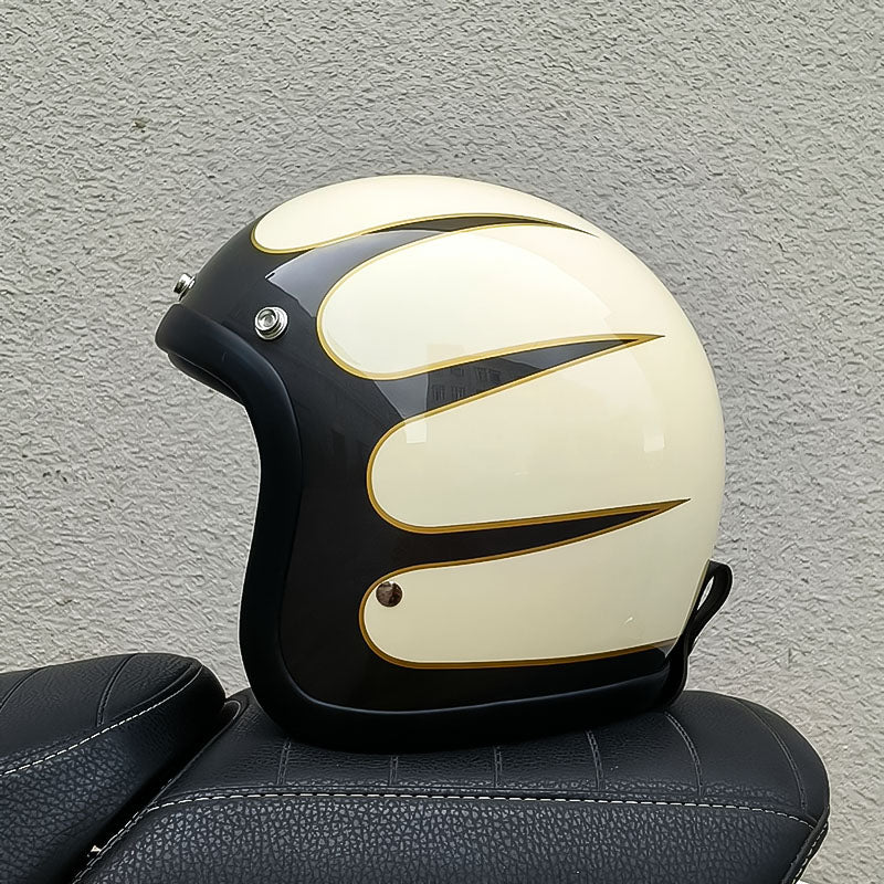 Retro Style Motorcycle Helmet DOT Approved