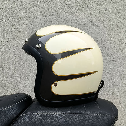 Retro Style Motorcycle Helmet DOT Approved