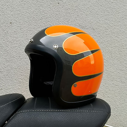 Retro Style Motorcycle Helmet DOT Approved