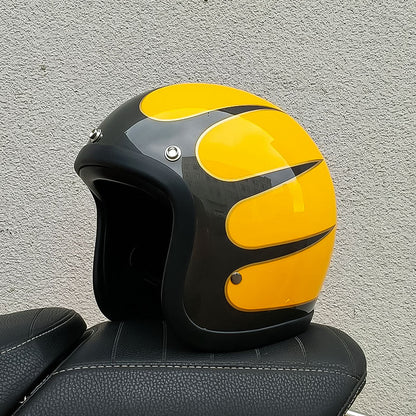 Retro Style Motorcycle Helmet DOT ECE Certified