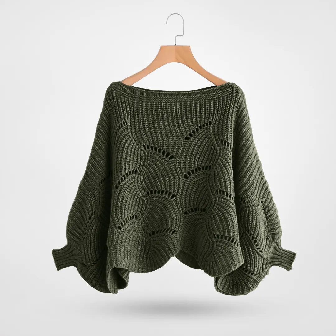 Cozy Women's Big Crochet Sweater