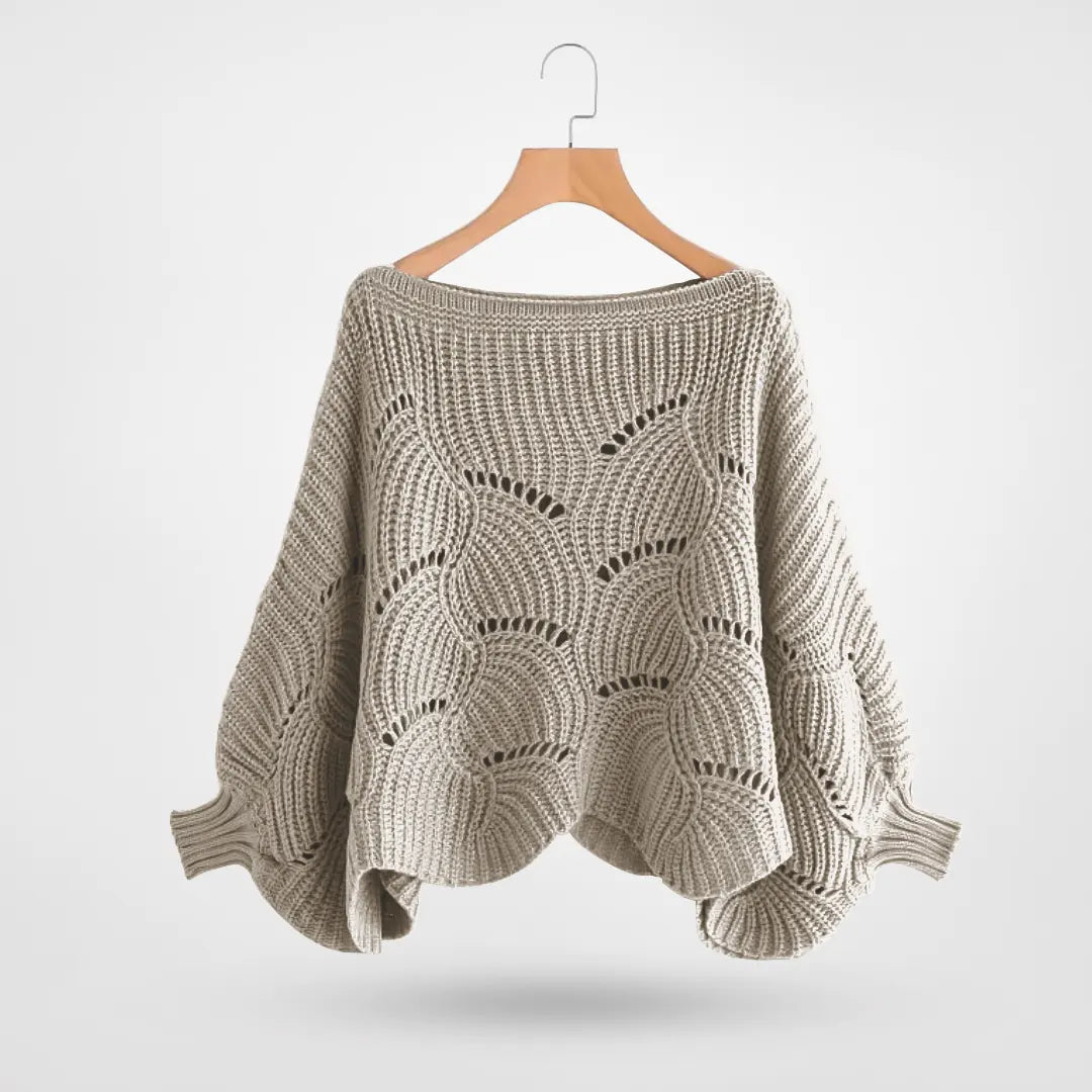 Cozy Women's Big Crochet Sweater - OutfitLondon