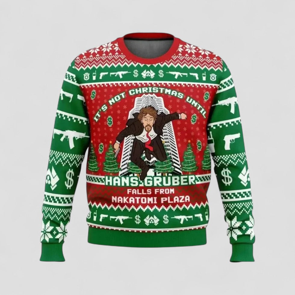Funny Christmas Sweater for Men with Movie Design - OutfitLondon