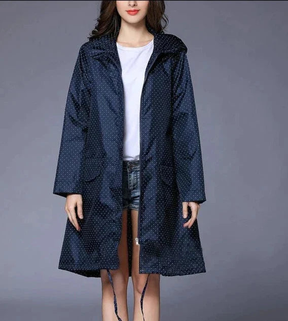 Breathable Ladies' Zip Up Rain Coat - OutfitLondon