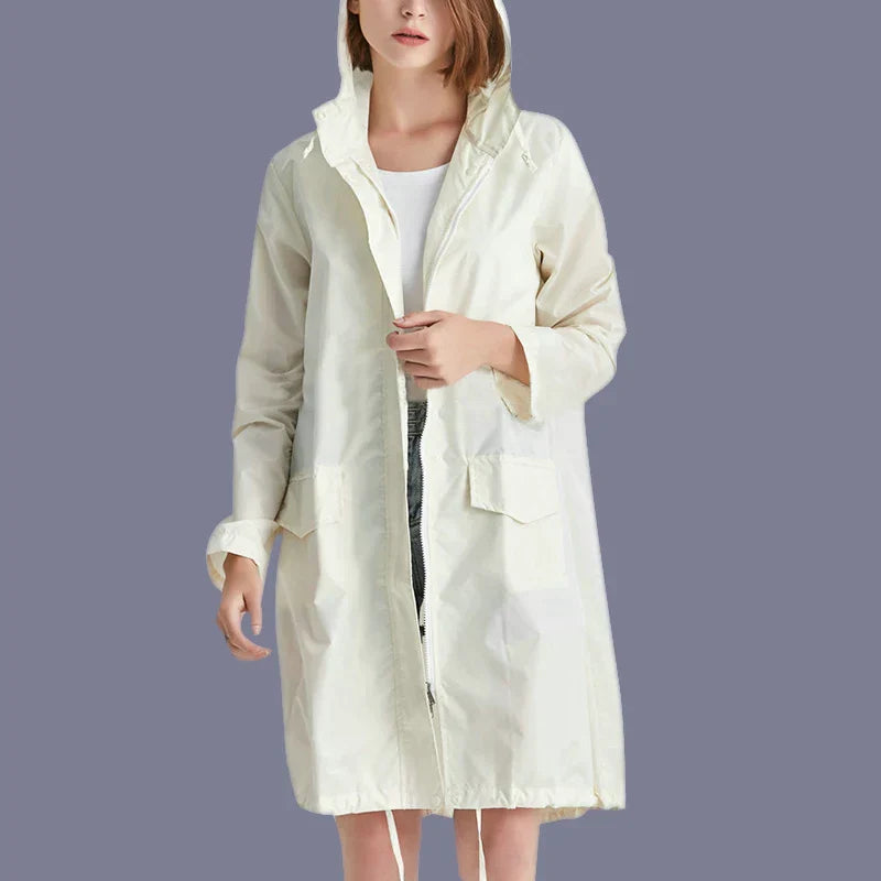 Waterproof Ladies Lightweight Zip Rain Jacket