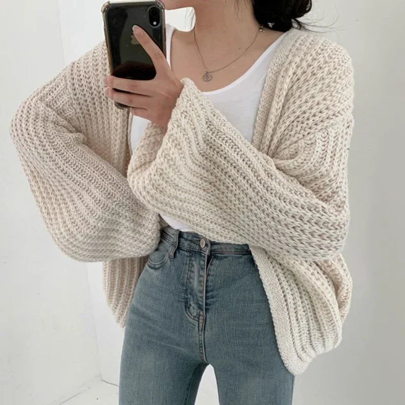 Cozy Oversized Knit Cardigan for Women
