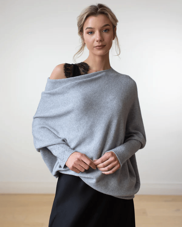 Chic Cold Shoulder Womens Sweater - OutfitLondon