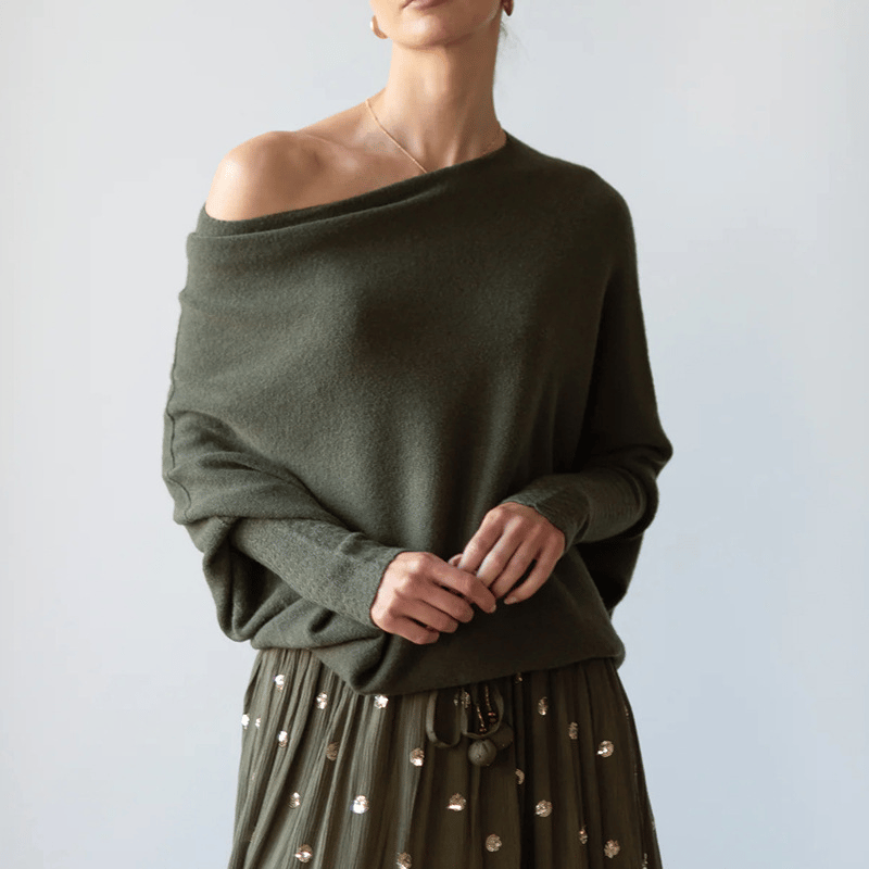 Chic Cold Shoulder Womens Sweater